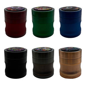 63 मिमी 2.5-इंच 4-परत जस्ता मिश्र धातु द्वारा रिचार्जेबल घूर्णन पैटर्न शीर्ष कवर तंबाकू ग्राइंडर - Product Image 2