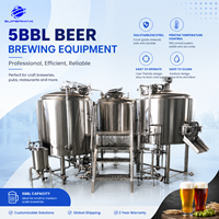 Máquina de Elaboración de Cerveza con Calentamiento Eléctrico de 500L/5BBL, Equipo de Cervecería de Acero Inoxidable con Control Automático PLC para Bares y Cervecerías