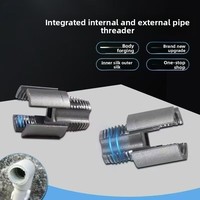 Outil de réaménagement de filetages internes et externes pour tuyaux d'eau domestiques en métallurgie des poudres Tesho, universel 4/6 pouces, nouveau type, pour perceuse électrique