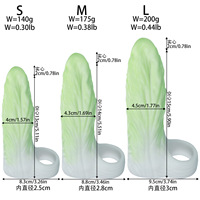 Hombres de repollo chino. Funda para Pene de Larga Duración, Alargadora y Retardante. Engrosado. Esencia Fijadora. Funda hueca irregular. Adulto