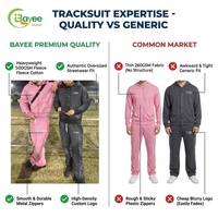 Survêtement unisexe personnalisé effet vieilli délavé à l'acide 500 g/m² – Ensemble sweat à capuche zippé et pantalon de survêtement coupe droite