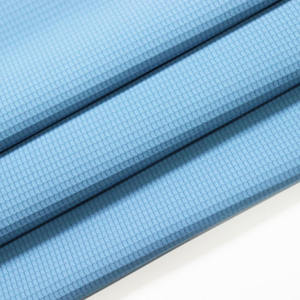 Spot frio casual esportes fitness t-shirt de alta resistência <span class=keywords><strong>nylon</strong></span> spandex jacquard quadriculado tecido - Product Image 5