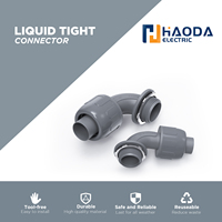 Connecteurs de conduit étanches aux liquides en nylon non métallique de 3/4 pouce, raccords de conduit flexible en PVC électrique, NPT 90 degrés, gris