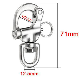 Grillete giratorio <span class=keywords><strong>de</strong></span> acero inoxidable <span class=keywords><strong>de</strong></span> liberación rápida 316 - Product Image 3