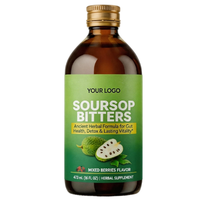 Extrait liquide de feuilles de corossol (graviola) personnalisé OEM avec multivitamines pour stimuler l'immunité – Gouttes de corossol