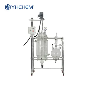 Reator vidro com refrigerador cristalização a vácuo equipamento vidro cristalização reator