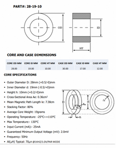 Cinta Nanocristalina Mini Nano Core Duradera, Fabricada para Sistemas Electrónicos que Requieren Materiales Magnéticos de Baja Pérdida - Product Image 6