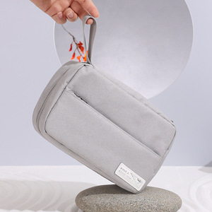 Bolsa de Aseo Colgante Beilian, Organizador de Cosméticos de Viaje Gris con Gancho para Almacenamiento y Organización de Maquillaje - Product Image 3