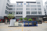 SINDEICE Machine à glace industrielle en flocons de 20 tonnes Le meilleur refroidissement par air 220V de la Chine avec des composants de base Pompe Moteur PLC Usine