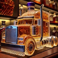 Nouvelle Arrivée - Flacon à whisky moderne et minimaliste en verre, style semi-camion, 301-400ml
