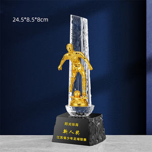 Подгонял футбольная трофей чашки уникальный футбольный трофей дизайн с украшением в виде кристаллов мяч футбольный трофей - Product Image 5