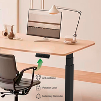 Bureau assis-debout électrique à double moteur 120 kg, réglable en hauteur 60-125 cm, table de bureau relevable
