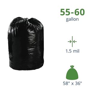 Bolsas de Basura Negras Desechables de LDPE, Bolsas de Residuos Domésticas de Alta Calidad, 25-50 unidades/rollo - Product Image 3