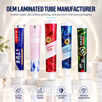 Tubes de dentifrice laminés personnalisés en aluminium et plastique avec bouchon à vis, emballage imprimé UV 12,7-35 mm pour soins bucco-dentaires