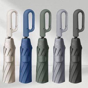 Outdoor Satisfaction Guarantee Promotional Automatic Wedding Umbrella 3-Fold Design Bag <b>Hook</b> Customizable Color Material Modern - Product Image 3