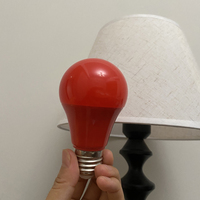 Ampoule LED Rouge à CRI 95 1000K, Anti-Lumière Bleue, Culot E27, Usage Hôtelier, SMD AC 85-265V avec Télécommande, Durée de Vie 50000 Heures, ABS