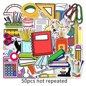 50 Uds Ins estilo dibujos animados papelería <span class=keywords><strong>pegatinas</strong></span> de grafiti para niños estuche de lápices estudiante Escuela Decoración pegatina - Product Image 5