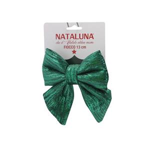 Lazo de tela verde brillante a rayas de 13 cm de altura - Product Image 1