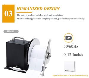 R9手動速度調整前および逆自動同期リワインダーバーコードラベルプリンター紙リサイクル機 - Product Image 5