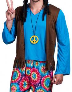 Costume de fête disco à <span class=keywords><strong>la</strong></span> mode hippie pour hommes nouveauté costume de déguisement de style des années 70 avec pantalon et <span class=keywords><strong>haut</strong></span> pour Halloween - Product Image 5