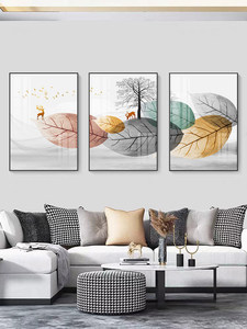 Ensemble d'art mural floral doré, 3 triptyques, en alliage d'aluminium, papier noir et or, <span class=keywords><strong>peinture</strong></span> florale abstraite, décoration de salon moderne de luxe - Product Image 4