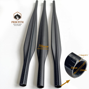 Tubo in Fibra di Carbonio 3k Twill ad Alta Resistenza 1000mm per Pesca, Tubi in Fibra di Carbonio con Scanalatura - Product Image 3