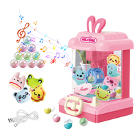 Machine de receveur de poupée pour enfants, jouet éducatif intérieur, dessin animé, ours, machine à griffes portable et compacte de bureau, jouets pour enfants