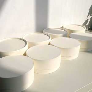 Caja Redonda para Pastel, Nuevo Diseño, Papel Kraft de Grado Alimenticio, Embalaje Desechable con Impresión en Relieve - Product Image 3