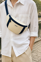 Sac banane promotionnel en toile avec logo personnalisé, sac de festival en toile recyclée, sac de ceinture, cadeau d'entreprise, vente en gros OEM