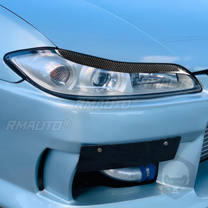 2 件装碳纤维汽车大灯眉饰盖适用于日产 200SX S15 1999-2002 汽车贴纸大灯眉装饰盖 - Product Image 5
