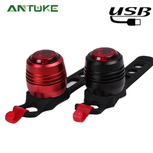 Bicycle <b>Rear</b> <b>Light</b> Led Waterproof Rechargeable Aluminum Alloy 4 Modes Black Cycling Gear Mountain Bike <b>Light</b> - Product Image 2