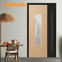Porte d'entrée moderne en fer forgé de haute qualité avec verre, en acier galvanisé et inoxydable, idéale pour les hôtels et appartements