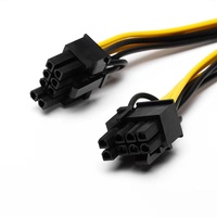 Cable Adaptador de Alimentación para Tarjeta Gráfica, CPU de 8 Pines a Doble SATA de 8 Pines, Cable de PVC Trenzado con Blindaje de 18 AWG