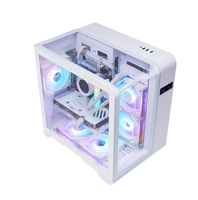AntarcChill Wholesale Desktop Gaming Computer Case Display Screen Micro ATX Transparent Tempered Glass PC Case Cabinet