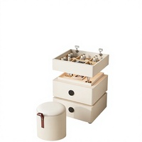 Coiffeuse de maquillage française extensible avec rangement pour chambre à coucher