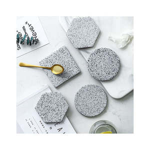Manteles individuales de granito modernos para mesa de comedor, portavasos pequeños, almohadilla de cerámica con fondo de corcho, posavasos antideslizantes - Product Image 1