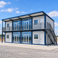 Conteneur de 20 pieds à assemblage rapide, maison préfabriquée modulaire portable et relocalisable en panneaux sandwich d'acier, bureau, entrepôt, maison, bar