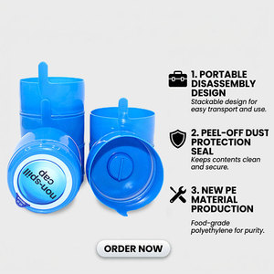 Tapa de Jarra de Agua de 5 Galones/20 Litros, Grado Alimenticio, 55 mm, Antiderrames, Libre de BPA, Tapa de Plástico LDPE para Botella de Agua Potable de 20 Litros - Product Image 3