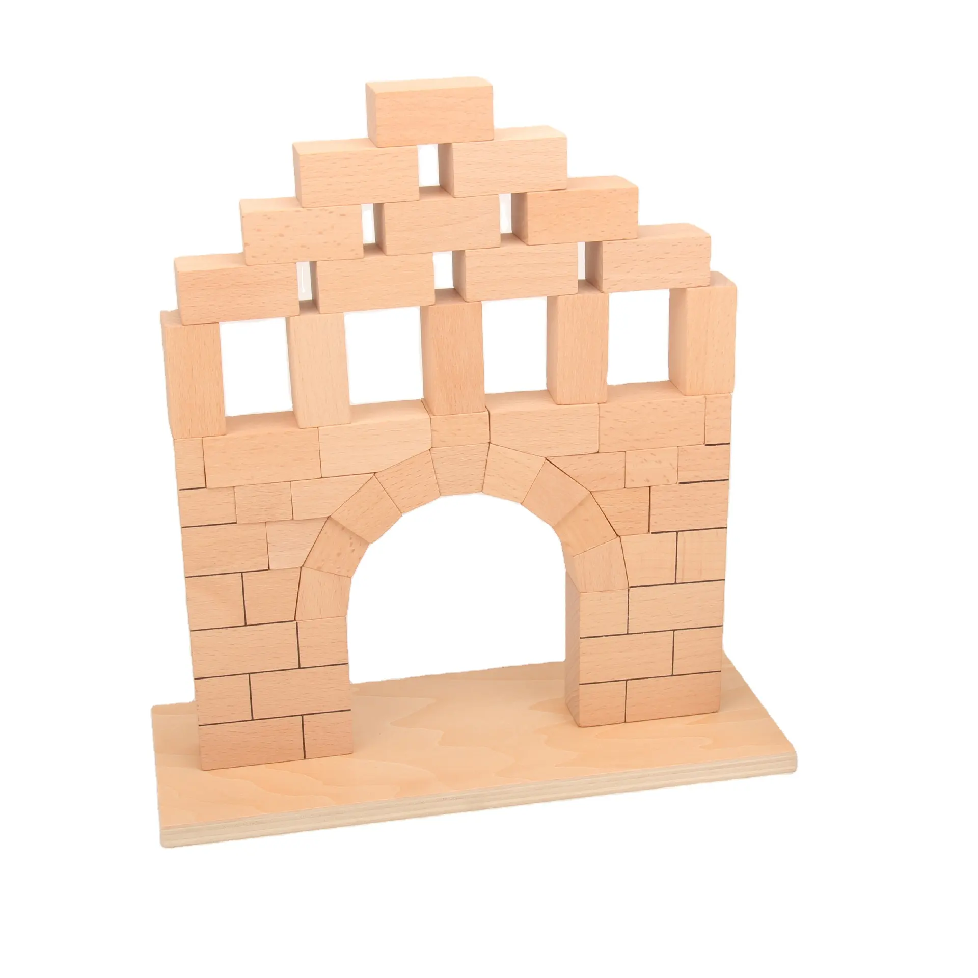 Kindergarten Vorschulunterricht hölzerne Lernzeuge Montessori-Materialien römische Brücke