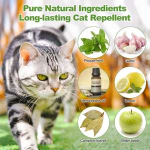 Bola pengusir kucing alami, penolak aman dalam ruangan & luar ruangan dengan Formula berbasis tanaman, 12 pak dengan tas - Product Image 2