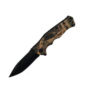 Couteau tactique de camouflage pour la jungle, l'entraînement et la cueillette, lame noire <span class=keywords><strong>en</strong></span> acier inoxydable, couteau de poche pliable pour la randonnée - Product Image 2
