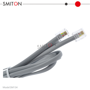 Cordon téléphonique plat RJ11 Cat 3 en cuivre 4 conducteurs 26AWG de 2 m pour ligne fixe, téléphone, <span class=keywords><strong>fax</strong></span>, modem - Connecteurs 6P4C pour usage intérieur - Product Image 2