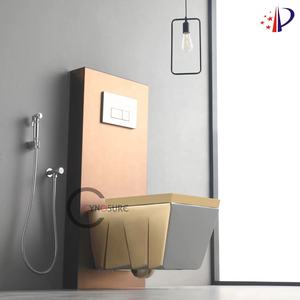 Inodoro Colgante Chapado en Oro, Desmontable, de Alta Calidad, Cómodo, Fácil de Limpiar, con Ventana Oculta - Product Image 2