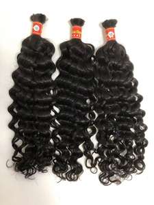 Proveedores de cabello, venta al por mayor, cabello humano rizado italiano chino, trenzado de cabello humano virgen crudo, a granel, sin trama, rizos de sirena - Product Image 4