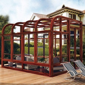 Solárium de Aluminio y Madera con Doble Acristalamiento de Baja Emisividad, Diseño Contemporáneo para Exteriores de Villa, Alta Transmitancia de Luz - Product Image 3