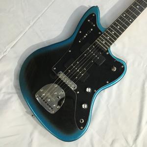 <span class=keywords><strong>Guitarra</strong></span> Eléctrica Jazzmast con Diapasón de Madera de Palisandro, Cuerpo Azul-Negro, Envío Rápido desde EE. UU. - Product Image 1