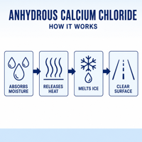 Chlorure de calcium anhydre en poudre, haute pureté, qualité industrielle, produit chimique