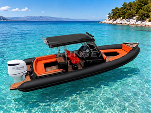 Bote RIB Profesional de Lujo de 9.6m, de Fibra de Vidrio y PVC, Bote Inflable Rígido para Pesca, Buceo y Recreación, con T-TOP Rígido - Product Image 6