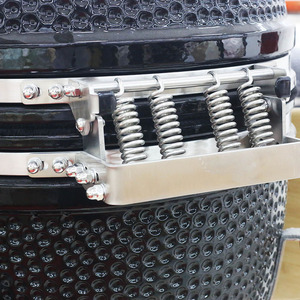 Barbecue Kamado en céramique <span class=keywords><strong>noir</strong></span> de grande taille 23,5 pouces OEM/ODM avec chariot en acier inoxydable pour jardin extérieur - Product Image 4