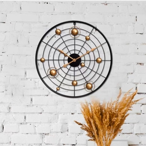 นาฬิกาติดผนังสไตล์วินเทจสุดทันสมัยขนาด60ซม. มีเอกลักษณ์แฟชั่นแนวสร้างสรรค์เครือข่ายสีแดงดาวเคราะห์ในบ้านนาฬิกาติดผนังแบบใหม่ - Product Image 2